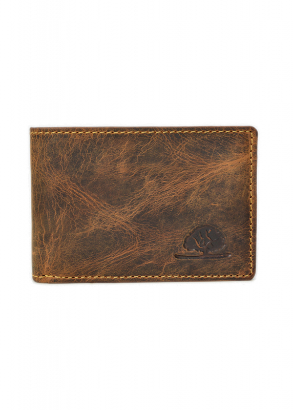 Vintage super mini Scheintasche flat Leder brown